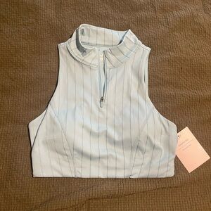 Joylab blue longline zip up bra